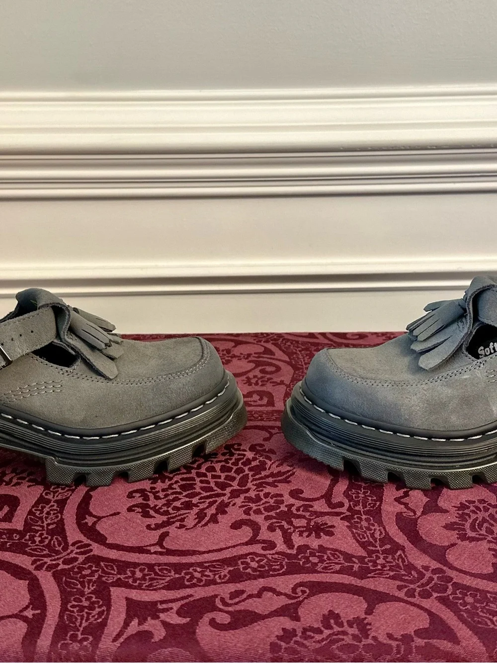 Dr. Martens Corran Gray Suede Mary Jane - size 7